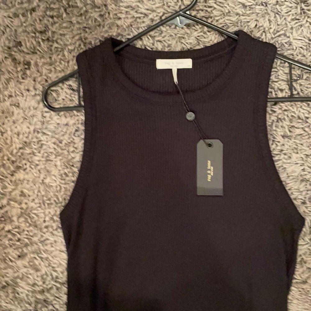 Brand New Rag and Bone knit maxi dress. Sz S with tags . Heavy cotton knit.black